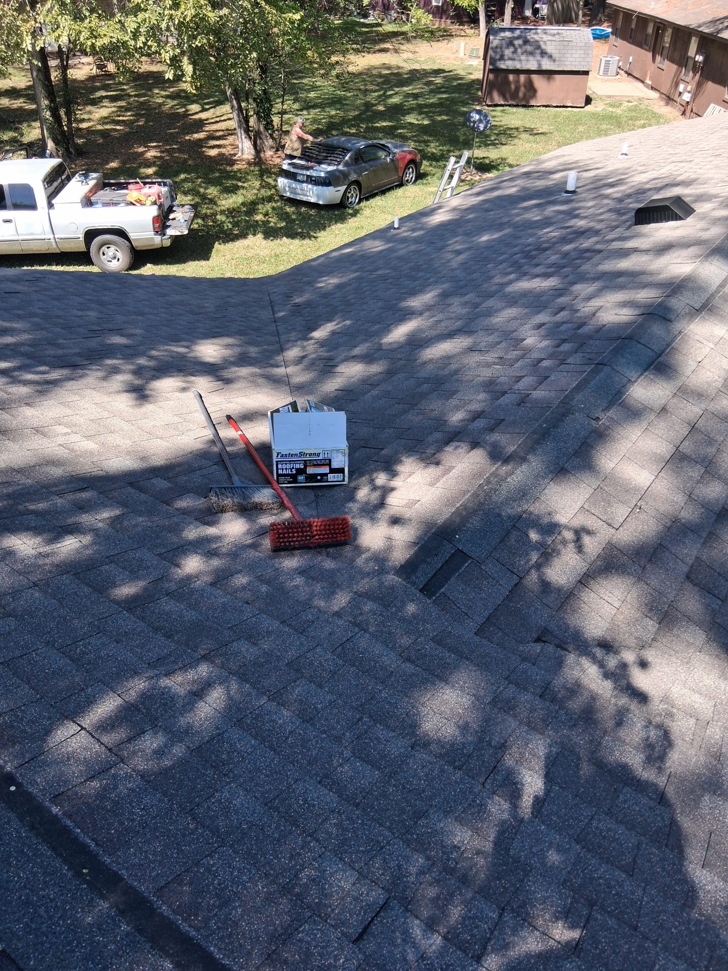 Roofing project in progress